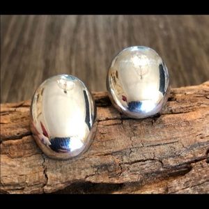 Stunning Vintage Sterling Oval Earrings